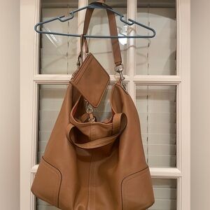 Coach Tan Leather Shoulder Bag